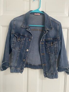 Forever 21 Light Blue Denim Jacket with Pink Label